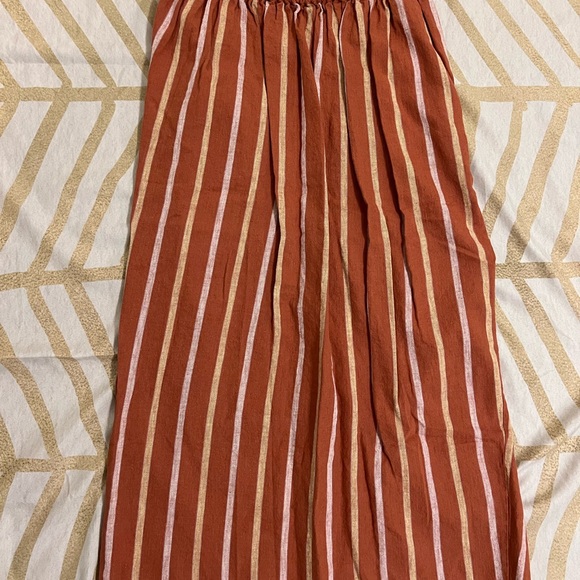 Madewelm Linen Cotton-Overlay Skirt in Stripe - Picture 5 of 6